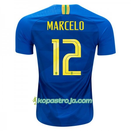Billiga Fotbollströjor Brasilien Marcelo 12 VM 2018 Borta tröja